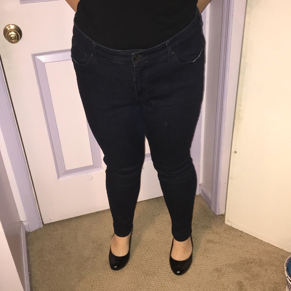 Ana dark blue skinny jeans size 16